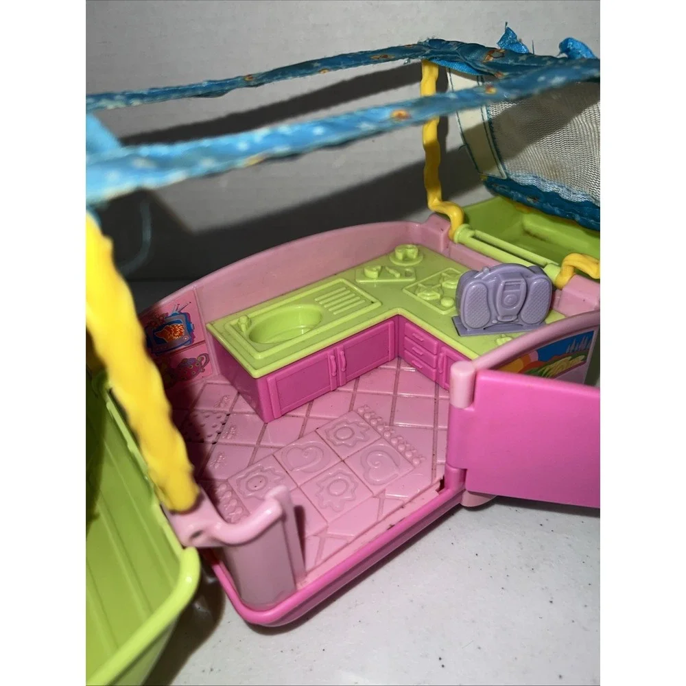 Little People Pop-up Camper Toy Pink Fisher Price 2007 Mattel Sound Works